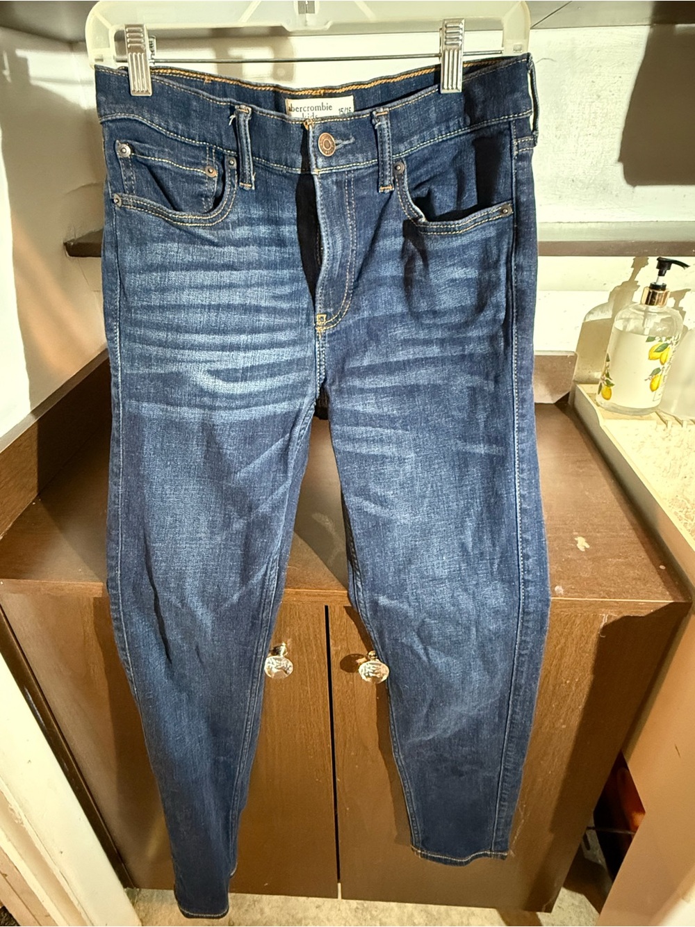 Abercrombie & Fitch Dark Blue Kids' Slim Jeans